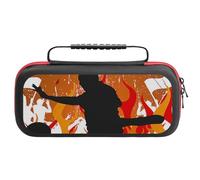 Treer Protective Carrying Case for Nintendo Switch, 3D Football Print Travel Carry Case Hard Shell Protective Pouch with Carry Handle and 20 Game Cards Storage (Shot)