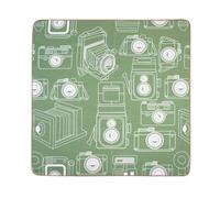 Treer Protective Wrap Camera, Camera Protective Wrapping Lightweight Soft Cloth Magic Self-Adhesive Cloth Around Pouch Lens Protector Cover - Folding Washable (Vintage Green,250 * 250mm)