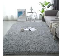Treer Rugs Living Room, Area Rugs for Bedroom, Anti Slip Washable Large Soft Shaggy Thick Pile Rug Fluffy Modern Bay Window Floor Carpets Mat Bedside Rugs for Kids Room (50x200cm,smoke gray)