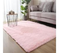Treer Rugs Living Room, Area Rugs for Bedroom, Anti Slip Washable Large Soft Shaggy Thick Pile Rug Fluffy Modern Bay Window Floor Carpets Mat Bedside Rugs for Kids Room (50x200cm,pink)