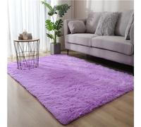 Treer Rugs Living Room, Area Rugs for Bedroom, Anti Slip Washable Large Soft Shaggy Thick Pile Rug Fluffy Modern Bay Window Floor Carpets Mat Bedside Rugs for Kids Room (50x200cm,light purple)