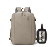 Treer Ryanair Cabin Bags 40x30x18 Waterproof for Men, Women (Khaki) | Underseat Travel Backpack Cabin Bag Carry on Hand Luggage for Airplanes, Combination lock, Multiple Pockets Comfort Rucksack