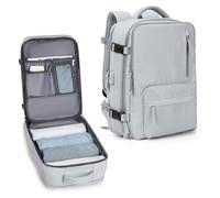 Treer Ryanair Cabin Bags 43x30x20 Underseat Travel Backpack Cabin Bag Carry Water-Repellent Hand Luggage for Airplanes, Multiple Pockets Comfort Rucksack for Men, Women (Gray)