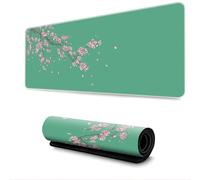 Treer Sakura Pattern Mouse Mat, Large, Dark Green, Gaming, Office & Home Use