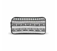 Treer School Backpack for Girls Boys Kids Teens 3 in 1 Gray White Style School Bag Set School Bags with Shoulder Lunch Bag and Pencil Case Students Schoolbags (Triangle,Pencil Bag)
