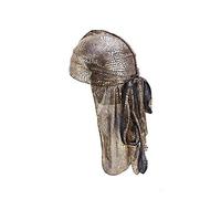 Treer Silk Durag for Men Women, Gradient Skull Crocodile Pattern Long Tail Durag Headwraps Unisex Sport Cap Pirate Bandanas Turban for 360 Waves (crocodile gold,One size)