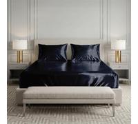 Treer Silk Satin Fitted Sheet Deep Pocket (Night Sky 4,200x200cm)