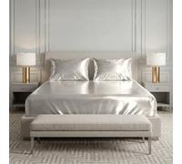 Treer Silk Satin Fitted Sheet Deep Pocket (Unique Stone 4,200x200cm)