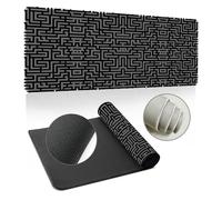 Treer Simple Fashion Mouse Mat, Large Mouse Mat with Sewn Edges, Mouse Pad with Non-Slip Base, Gaming Mouse Pad, Mousepad Suitable for Office and Home (Black,800x300mm)