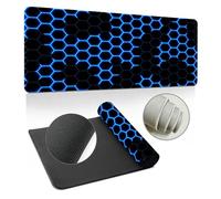 Treer Simple Fashion Style Mouse Mat, Large Mouse Mat with Sewn Edges, Mouse Pad with Non-Slip Base, Gaming Mouse Pad, Mousepad Suitable for Office and Home (700x300mm,Blue)