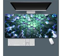 Treer Simple Fashion Style Mouse Mat, Large Mouse Mat with Sewn Edges, Mouse Pad with Non-Slip Base, Gaming Mouse Pad, Mousepad Suitable for Office and Home (600x300mm,Dark Green B)