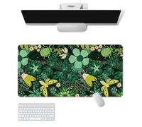 Treer Simple Fashion Style Mouse Mat, Large Mouse Mat with Sewn Edges, Mouse Pad with Non-Slip Base, Gaming Mouse Pad, Mousepad Suitable for Office and Home (800 * 400 * 3mm,Green)