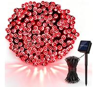 Treer Solar Lights Outdoor Garden, Solar Powered Fairy String Lights with 8 Modes IP66 Waterproof Outside Decorative for Patio, Yard, Festival, Parties, Wedding (Red,5M 20LED)