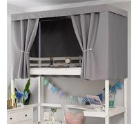 Treer Students Dormitory Bunk Bed Curtain, Blackout Bed Curtains Dustproof Mosquito Bed Canopy Moveable Curtain Shading Nets for Single Bed Bottom and Top (Grey,1.5x2M)