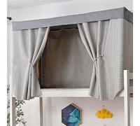 Treer Students Dormitory Bunk Bed Curtain, Blackout Bed Curtains Mosquito Dustproof Bed Canopy Moveable Curtain Shading Nets for Single Bed Bottom and Top (Grey Chippendale,1.5x2M)
