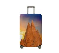 Treer Suitcase Cover,City Print Travel Suitcase Covers Protectors,Cover for 18-32 Inch Suitcase Protector Cover,Resilient Luggage Covers for Suitcases,with Zipper (Pyramids,S)
