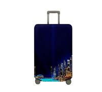 Treer Suitcase Cover,City Print Travel Suitcase Covers Protectors,Cover for 18-32 Inch Suitcase Protector Cover,Resilient Luggage Covers for Suitcases,with Zipper (Twilight,L)