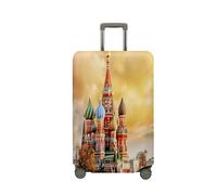 Treer Suitcase Cover,City Print Travel Suitcase Covers Protectors,Cover for 18-32 Inch Suitcase Protector Cover,Resilient Luggage Covers for Suitcases,with Zipper (Castles,S)