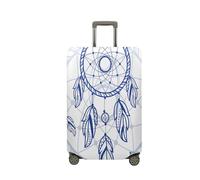 Treer Suitcase Cover,Dreamcatcher Print Travel Suitcase Covers Protectors,Cover for 18-32 Inch Suitcase Protector Cover,Resilient Luggage Covers for Suitcases,with Zipper (Blue,XL)