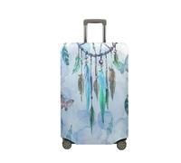 Treer Suitcase Cover,Dreamcatcher Print Travel Suitcase Covers Protectors,Cover for 18-32 Inch Suitcase Protector Cover,Resilient Luggage Covers for Suitcases,with Zipper (Sky Blue,XL)
