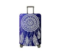 Treer Suitcase Cover,Dreamcatcher Print Travel Suitcase Covers Protectors,Cover for 18-32 Inch Suitcase Protector Cover,Resilient Luggage Covers for Suitcases,with Zipper (Dark Blue,M)