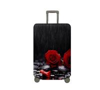 Treer Suitcase Cover,Fashion Rose Print Travel Suitcase Covers Protectors,Cover for 18-32 Inch Suitcase Protector Cover,Resilient Luggage Covers for Suitcases,with Zipper (Rainy,L)