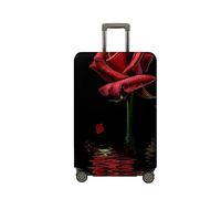 Treer Suitcase Cover,Fashion Rose Print Travel Suitcase Covers Protectors,Cover for 18-32 Inch Suitcase Protector Cover,Resilient Luggage Covers for Suitcases,with Zipper (Ripple,S)