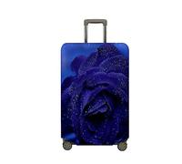 Treer Suitcase Cover,Rose Print Travel Suitcase Covers Protectors,Cover for 18-32 Inch Suitcase Protector Cover,Resilient Luggage Covers for Suitcases,with Zipper (Purple,XL)