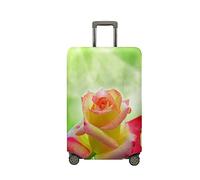 Treer Suitcase Cover,Rose Print Travel Suitcase Covers Protectors,Cover for 18-32 Inch Suitcase Protector Cover,Resilient Luggage Covers for Suitcases,with Zipper (Green,S)