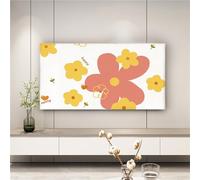 Treer TV Protector Cover, Dust TV Screen Cover All-Inclusive Elastic Dust-Proof Screen Protector for 32”to 85” TV/PC Display (Sunny Flower,55-65 inch)
