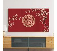 Treer TV Protector Cover, Dust TV Screen Cover All-Inclusive Elastic Dust-Proof Screen Protector for 22” to 75” TV/PC Display (50 inches,Ink painting 7)