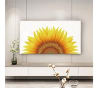 Treer TV Protector Cover, Dust TV Screen Cover All-Inclusive Elastic Dust-Proof Screen Protector for 32”to 85” TV/PC Display (Sunflower,32-39 inch)