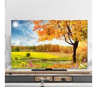 Treer TV Protector Cover, Dust TV Screen Cover All-Inclusive Elastic Dust-Proof Screen Protector for 32” to 80” TV/PC Display (40-43 inches,Nature Scenery 4)