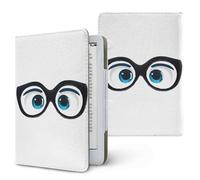 Treer Universal 6.8-7 Inch eReader Protective Case for Kindle Paperwhite 11th/12th Generations,PU Leather Cover with Stand, Card Slot & Elastic Hand Strap (White)