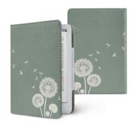 Treer Universal 6.8-7 Inch eReader Protective Case for Kindle Paperwhite 11th/12th Generations,PU Leather Cover with Stand, Card Slot & Elastic Hand Strap (Dandelion 1)