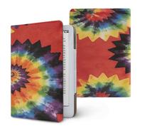 Treer Universal 6.8-7 Inch eReader Protective Case for Kindle Paperwhite for iReader Ocean for BOOX T68 for Kobo Clara, PU Leather Cover with Stand, Card Slot & Elastic Hand Strap (Red)