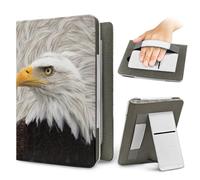 Treer Universal 6.8-7 Inch eReader Protective Case for Kindle Paperwhite for iReader Ocean for BOOX T68 for Kobo Clara, Graffiti print PU Leather Cover with Stand (Eagle)
