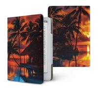 Treer Universal Ebook/eReader Protective Case for Kindle Paperwhite, Protective for Kindle Oasis 3 | 6.8-7 Inch E-Book Reader, PU Cover with Stand Card Slot Hand Strap (Hawaii 2,1)