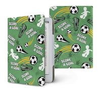 Treer Universal Ebook/eReader Protective Case for Kindle Paperwhite, Protective for Kindle Oasis 3 | 6.8-7 Inch E-Book Reader, PU Cover with Stand Card Slot Hand Strap (Green Football,1)