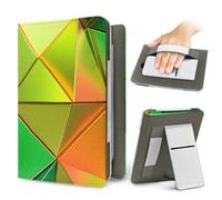 Treer Universal Ebook/eReader Protective Case for Kindle Paperwhite, Protective for Kindle Oasis 3 | 6.8-7 Inch E-Book Reader, PU Cover with Stand Card Slot Hand Strap (Yellow-Green,1)