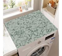 Treer Washer and Dryer Top Protector Mat, 3D Marble Washer Dryer Covers, Protector Washing Machine Cover Absorbent Quick Drying Diatomaceous Mat for Laundry Room, Kitchen (Green,60x60cm)