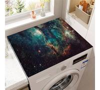 Treer Washer and Dryer Top Protector Mat, 3D Starry Sky Washer Dryer Covers, Protector Washing Machine Cover Absorbent Quick Drying Diatomaceous Mat for Laundry Room, Kitchen (Green,50x50cm)