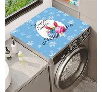 Treer Washer and Dryer Top Protector Mat, Easter eggs Print Washer Dryer Cover Protector, Washing Machine Countertop Pads, Absorbent Non Slip Diatomite Mat for Laundry Room (Snowflakes,30x40cm)