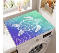 Treer Washer and Dryer Top Protector Mat, Sea Turtle Washer Dryer Covers, Protector Washing Machine Cover Absorbent Quick Drying Diatomaceous Mat for Laundry Room, Kitchen (Gradient,50x60cm)