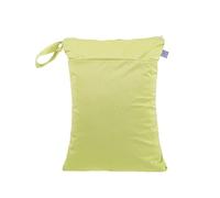 Treer Wet Dry Bags Waterproof Baby Diaper Bag Solid Color Double Zipper Pockets Mom Girl Reusable Portable Nappy Bags Wet Clothes Organizer for Travel, Beach, Pool, Daycare (Yellow-Green)