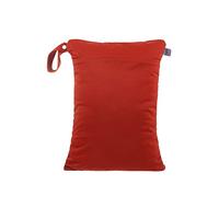 Treer Wet Dry Bags Waterproof Baby Diaper Bag Solid Color Double Zipper Pockets Mom Girl Reusable Portable Nappy Bags Wet Clothes Organizer for Travel, Beach, Pool, Daycare (Red)