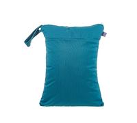 Treer Wet Dry Bags Waterproof Baby Diaper Bag Solid Color Double Zipper Pockets Mom Girl Reusable Portable Nappy Bags Wet Clothes Organizer for Travel, Beach, Pool, Daycare (Turquoise)