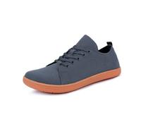 Treer Wide Barefoot Shoes for Men, Unisex Wide Toe Box Walking Trainers for Outdoor Trail Running Gym Minimalist Casual Zero Drop Shoes, Simple Style, Lightweight Breathable Dark Gray