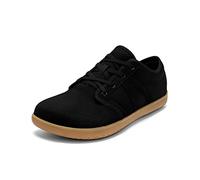 Treer Wide Barefoot Shoes for Men, Unisex Wide Toe Box Walking Trainers for Outdoor Trail Running Gym Minimalist Casual Zero Drop Shoes, Lightweight Breathable, Simple Style Black
