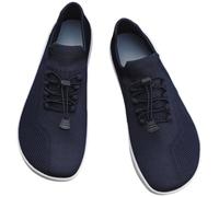 Treer Wide Barefoot Shoes for Men Women, Mode Wide Toe Box Walking Trainers, Breathable Anti-Slip Casual Zero Drop Shoes for Outdoor Running Gym (Blue - 1,11)